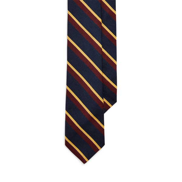Striped Wool-Silk Narrow Tie Polo Ralph Lauren em 1