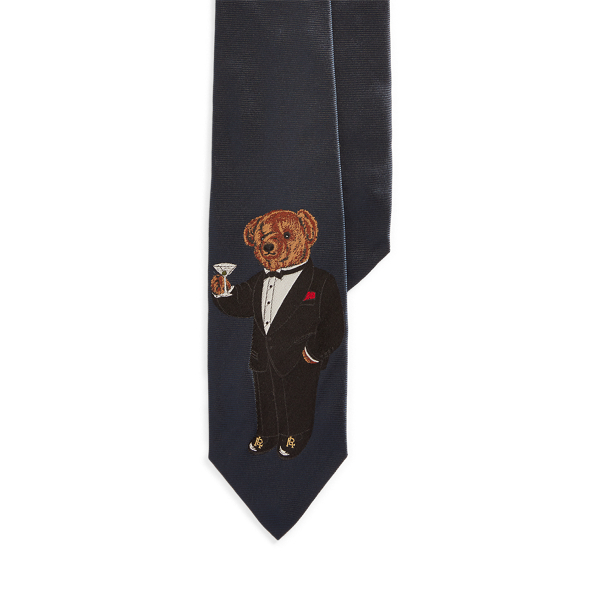 Tuxedo Bear Silk Tie