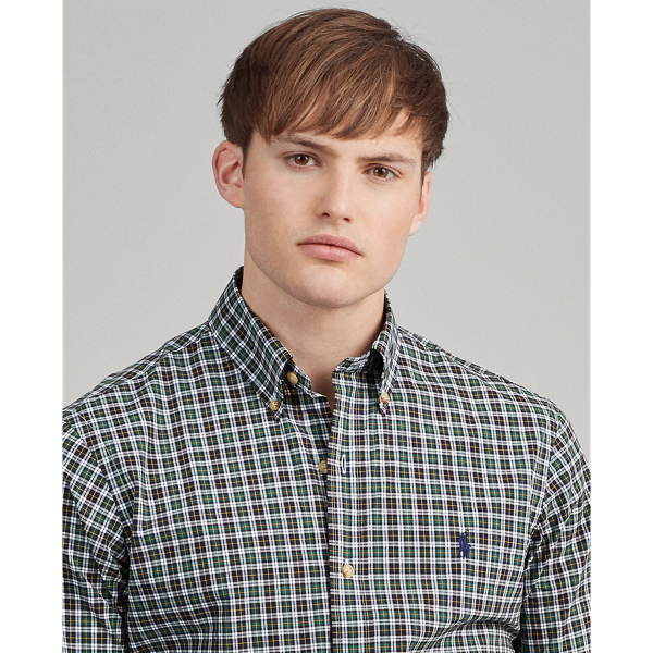 Leaf/Yellow Classic Fit Plaid Poplin Shirt Polo Ralph Lauren 5