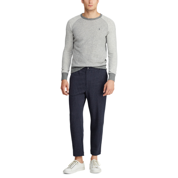Navy Heather Chalkstripe Chalk-Stripe Knit Pant Polo Ralph Lauren 2