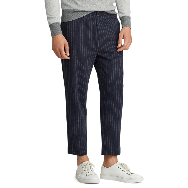 Navy Heather Chalkstripe Chalk-Stripe Knit Pant Polo Ralph Lauren 3