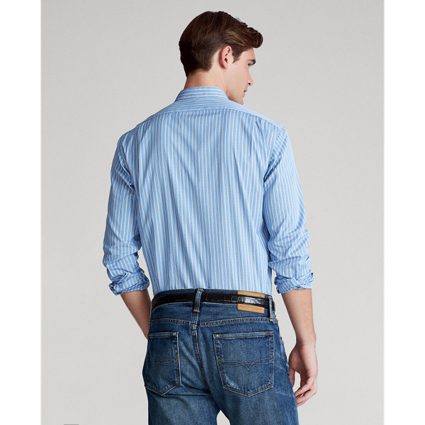 Ceil/Blanc Custom Fit Striped Shirt Polo Ralph Lauren 5