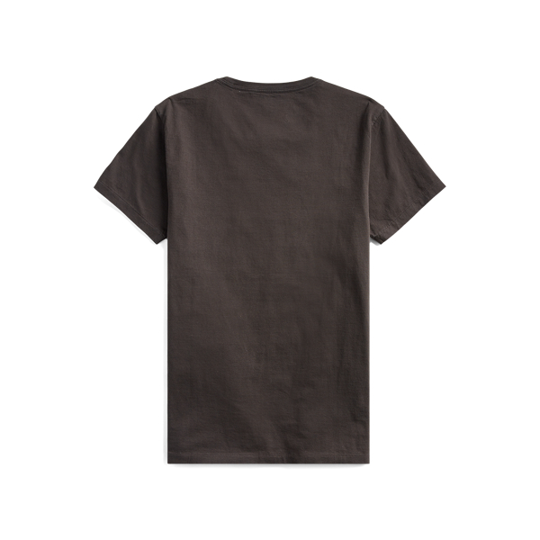 Faded Black Canvas Logo Jersey T-Shirt RRL 2