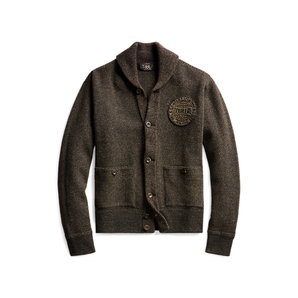 Cardigan sciallato in misto lana RRL in 1