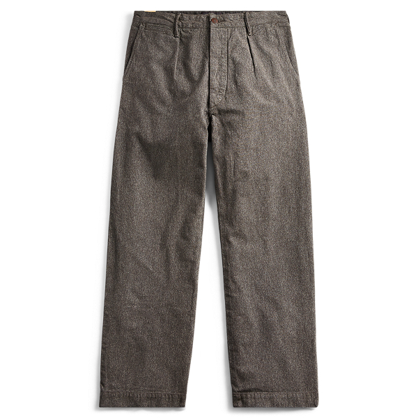 Pleated Jaspe Twill Trouser RRL 1