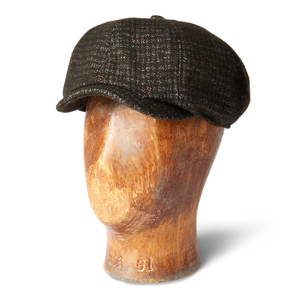 Casquette Newsboy&nbsp;&agrave; carreaux-fen&ecirc;tre RRL en 1