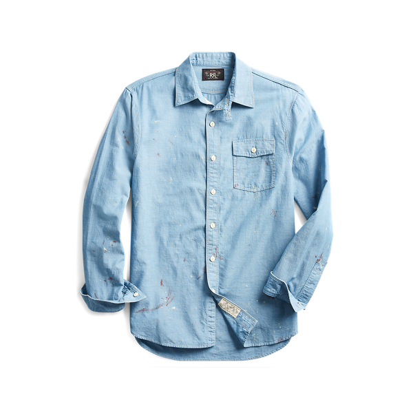 Painted Chambray Workshirt RRL em 1