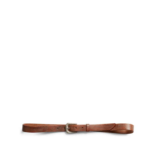 Light Brown Tumbled Leather Belt RRL 2