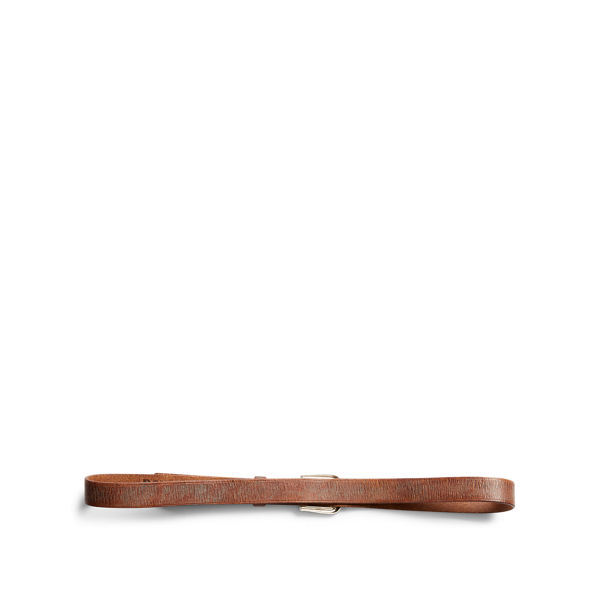 Light Brown Tumbled Leather Belt RRL 4