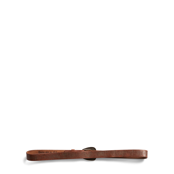 Light Brown Tumbled Leather Belt RRL 5