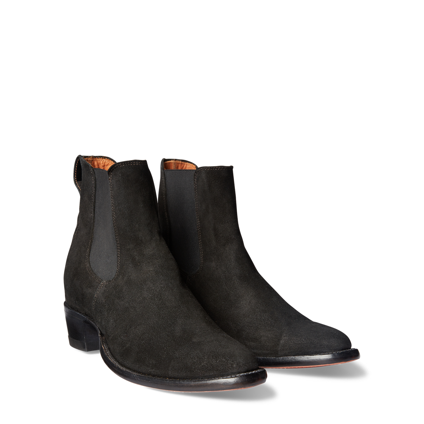 Мужские ботинки Ralph Lauren Plainview Suede Chelsea, цвет: Чёрный — фото 1