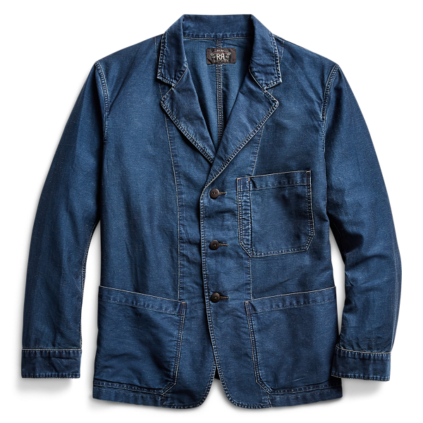 Slim Indigo Moleskin Jacket RRL 1