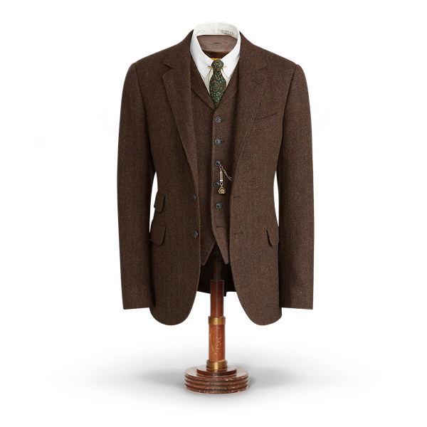 Wool Herringbone Suit Jacket RRL in 1