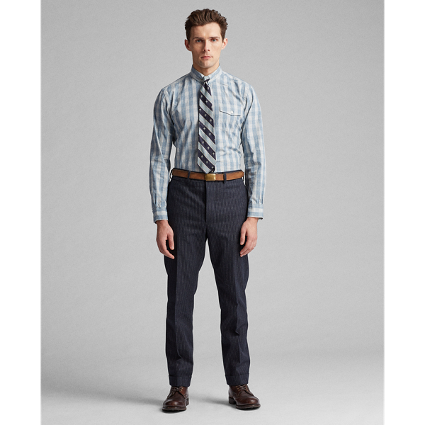 Indigo Herringbone Slim Pinstripe Suit Trouser RRL 3