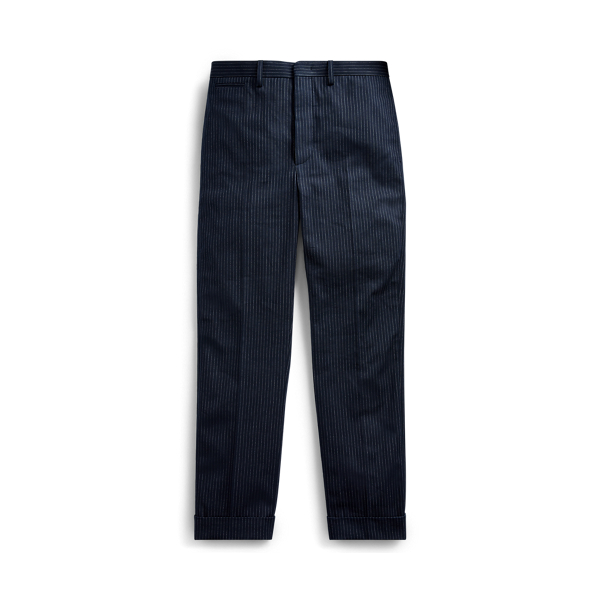 Indigo Herringbone Slim Pinstripe Suit Trouser RRL 2