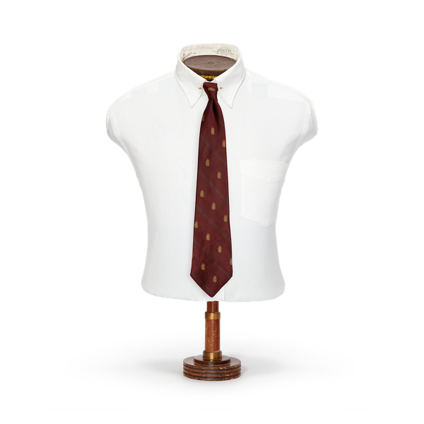 Handmade Crest Repp Tie RRL 1