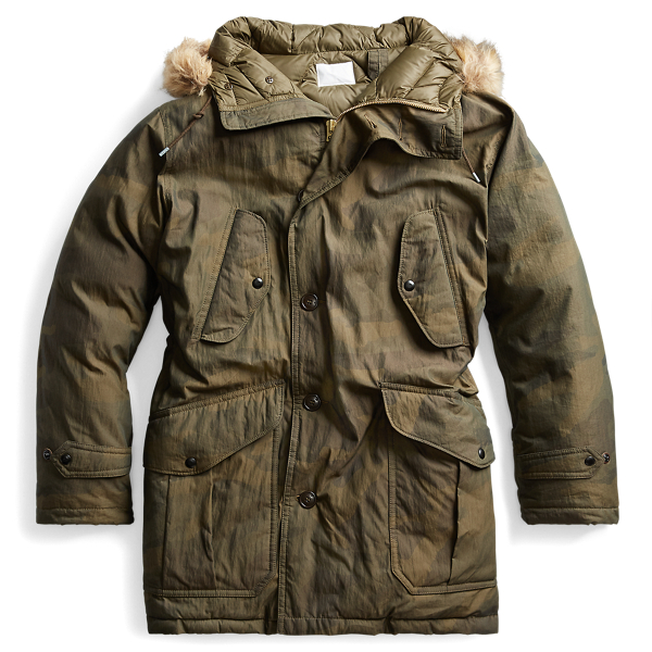 Faux-Fur-Trim Camo Parka RRL 1