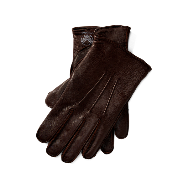 Vintage Brown Lined Leather Gloves RRL 1