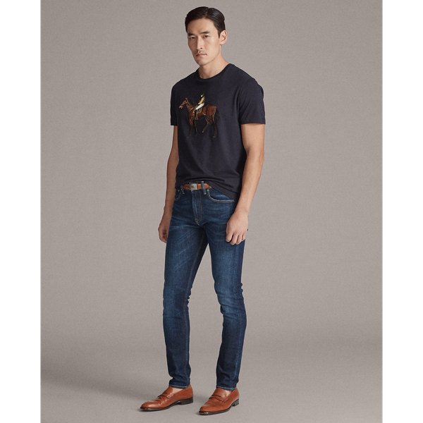 Classic Chairman Navy Embroidered Cotton Jersey Tee Purple Label 3