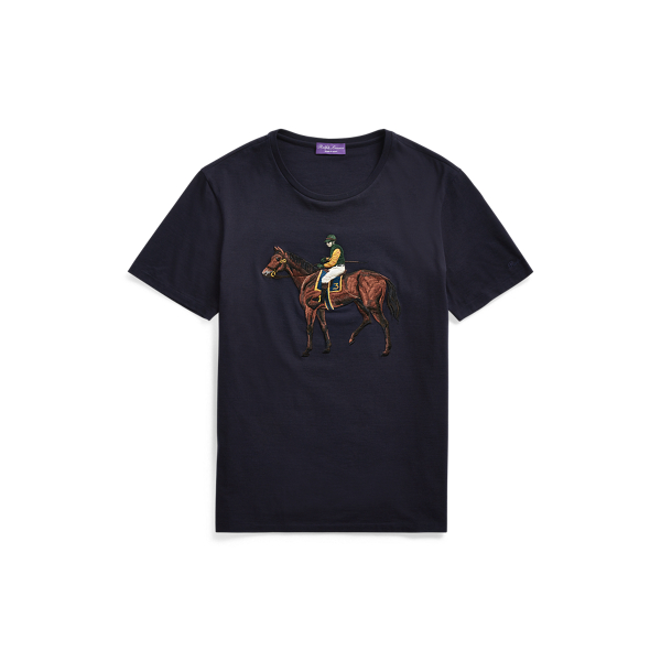 Embroidered Cotton Jersey Tee Purple Label 1
