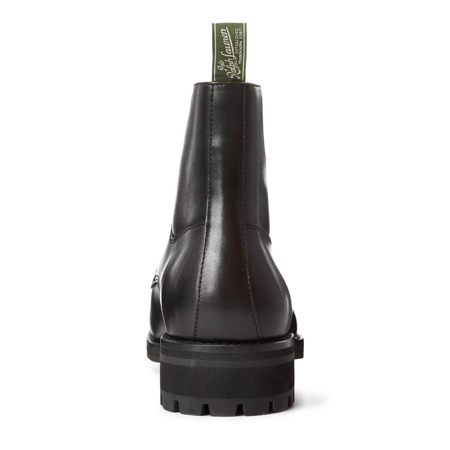 Мужские ботинки Ralph Lauren Bryson Leather Cap-Toe, цвет: Чёрный — фото 2
