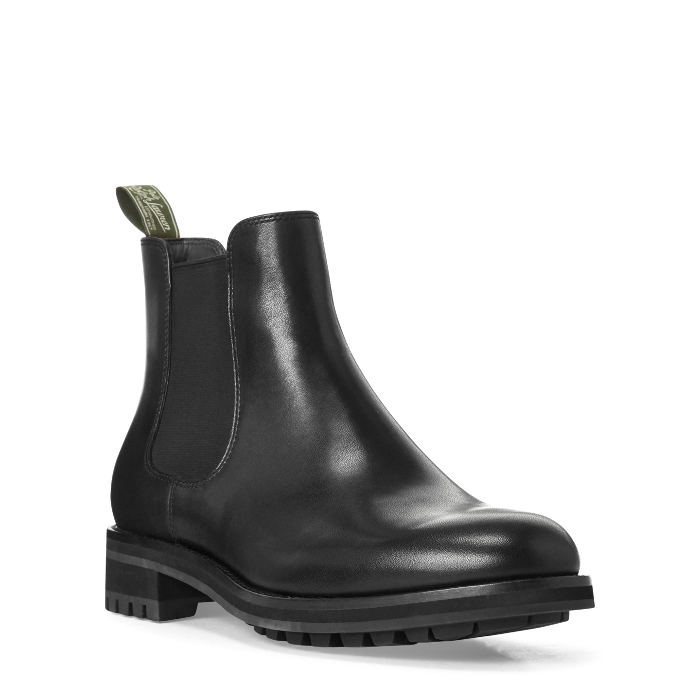 Мужские ботинки Ralph Lauren Bryson Leather Chelsea, цвет: Чёрный — фото 1
