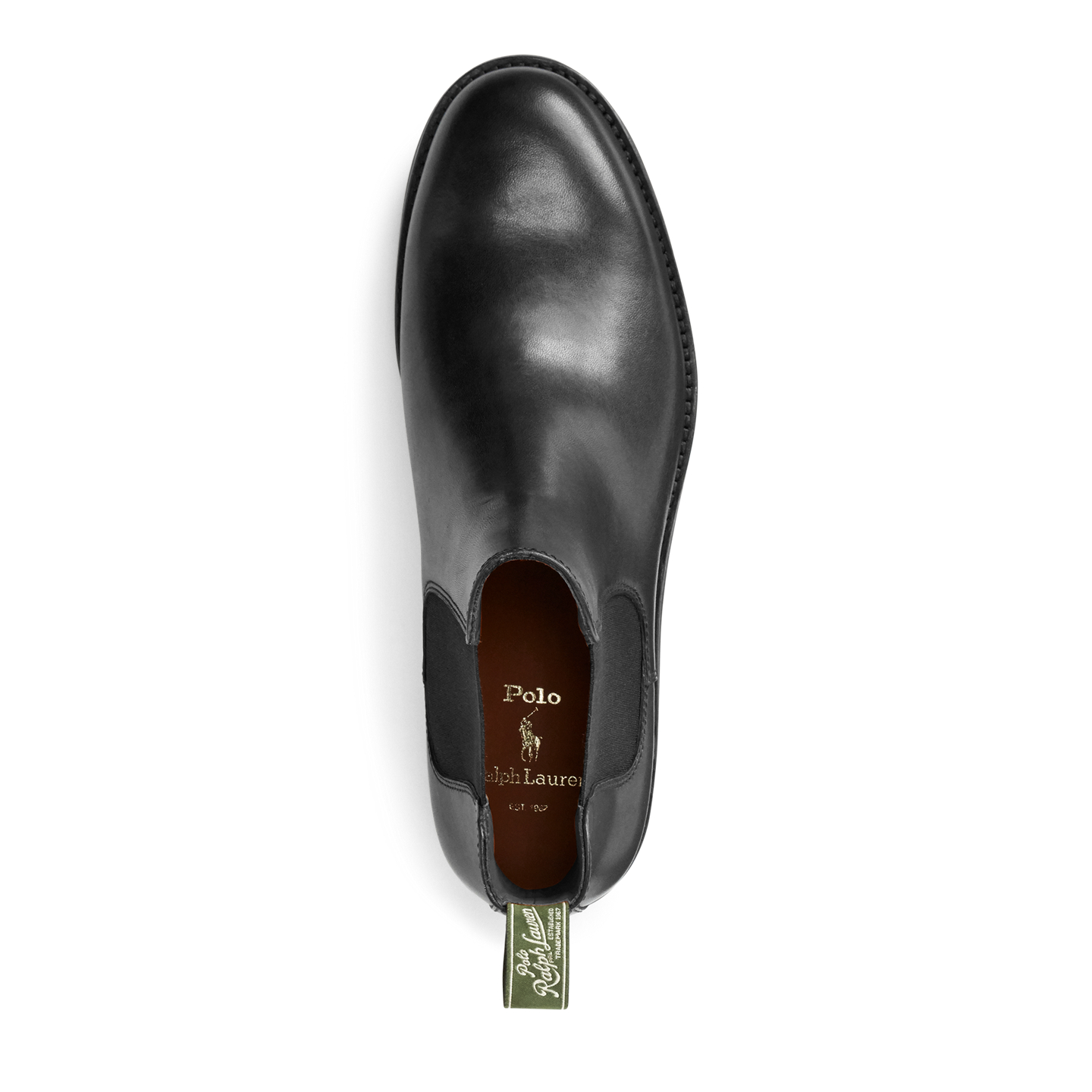 Мужские ботинки Ralph Lauren Bryson Leather Chelsea, цвет: Чёрный — фото 3
