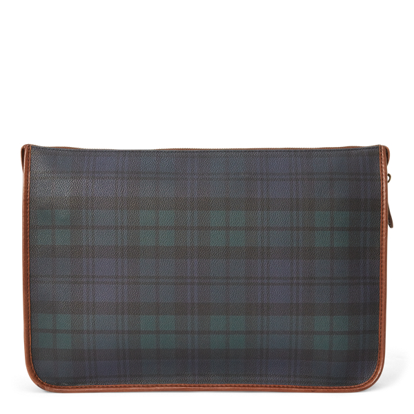 Blackwatch Tartan Vegan Leather Pouch Polo Ralph Lauren 4