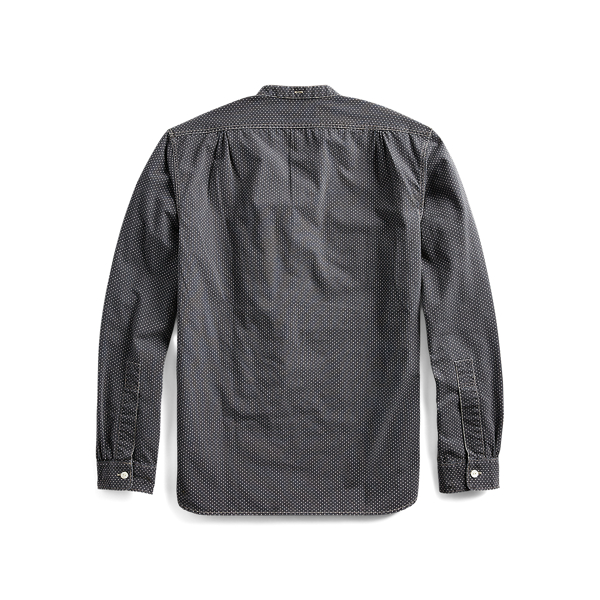 Sulphur Black/Cream Cotton Popover Workshirt RRL 2