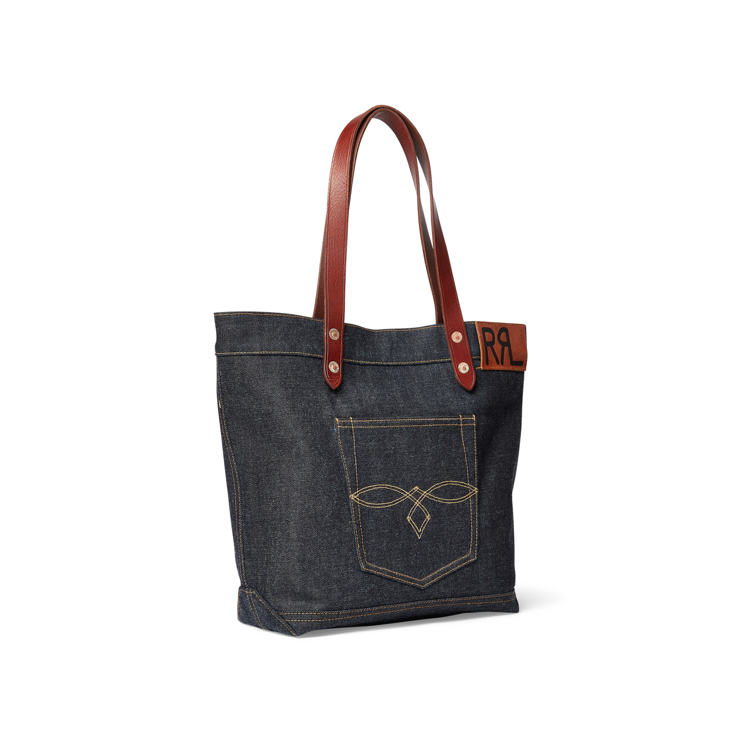 Женская сумка Ralph Lauren Denim Tote, цвет: Индиго — фото 1