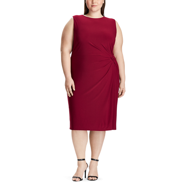 Jerseykleid mit Twist-Effekt Lauren Woman in Dunkles Himbeerrot 2