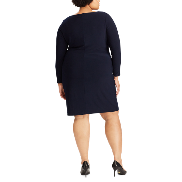 Lighthouse Navy Jersey Long-Sleeve Dress Lauren Woman 5