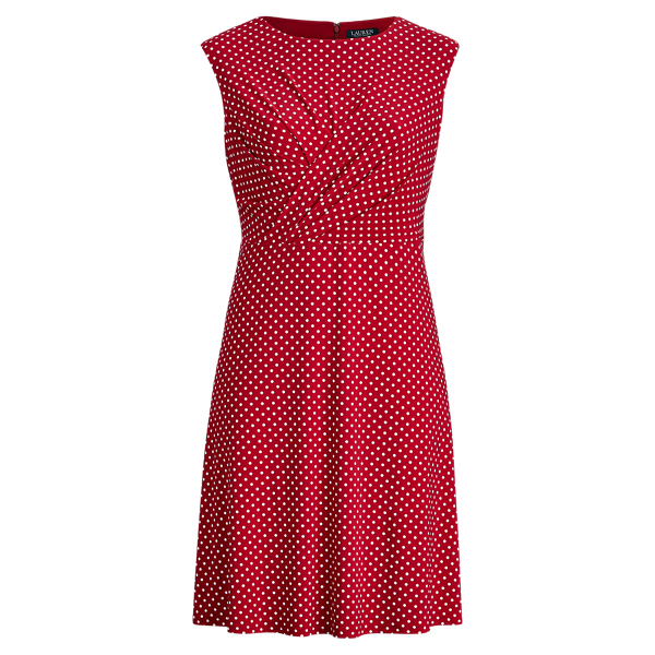 Jersey Fit-and-Flare Dress Lauren Woman 1