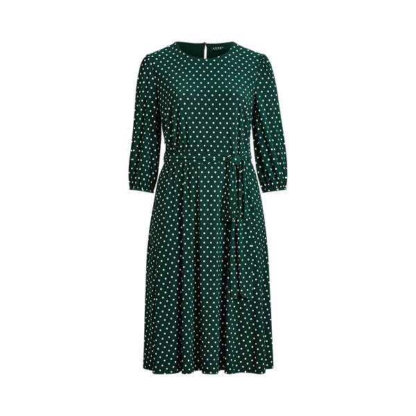 Robe &agrave; pois en jersey
