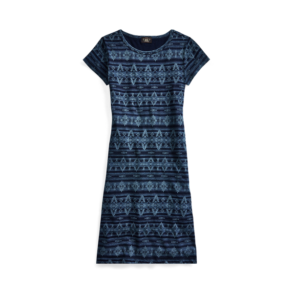 Jerseykleid mit Ätzdruck RRL in 1