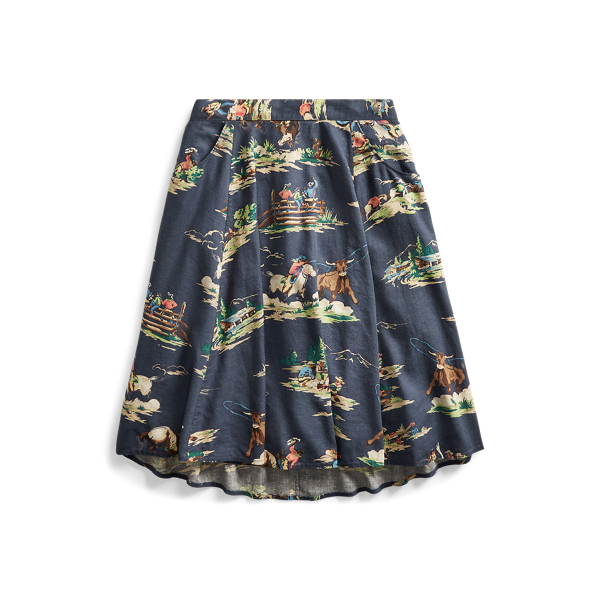 Western-Print Skirt RRL em 1