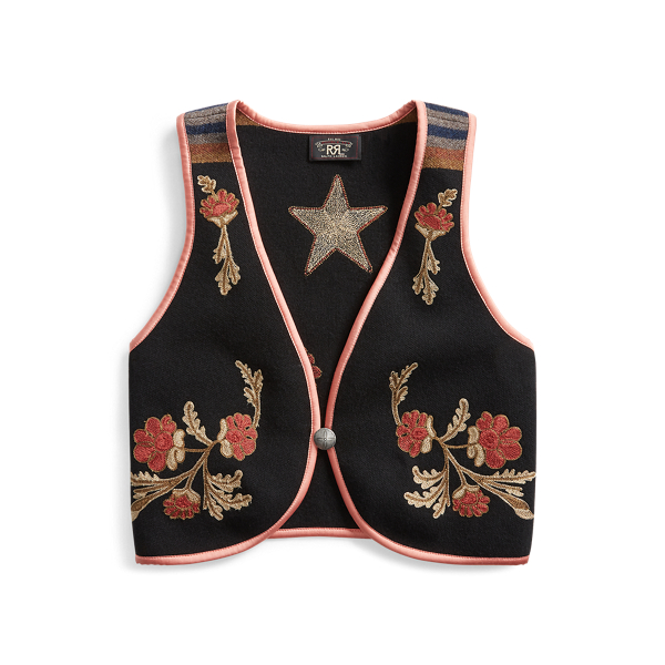 Gebl&uuml;mte Weste aus Wolle und Kaschmir RRL in 1