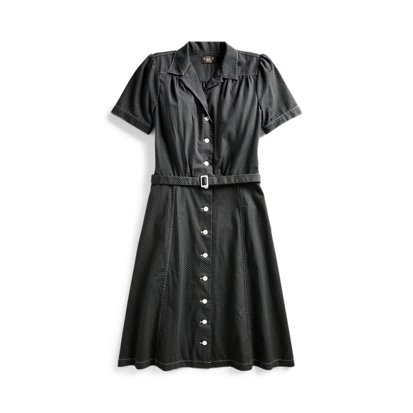 Polka-Dot Black Indigo Dress RRL em 1