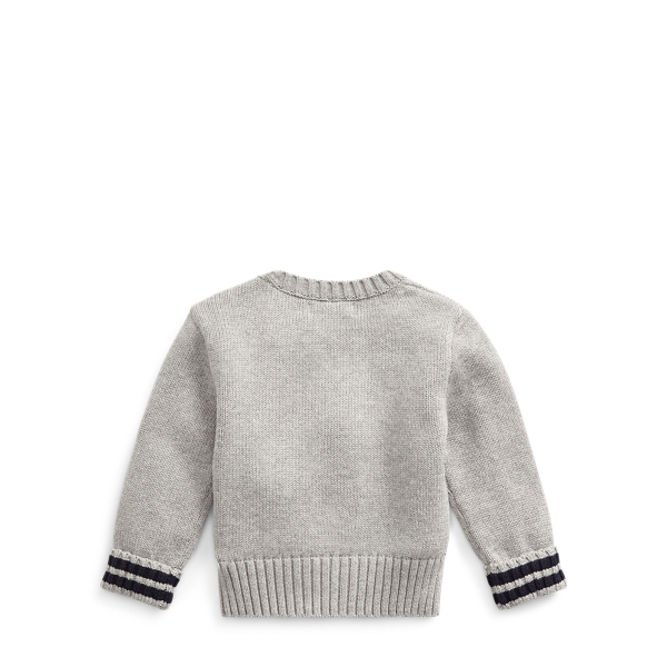 Andover Heather Polo Cotton Crewneck Jumper Baby Boy 2