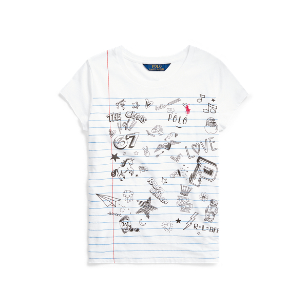 Camiseta de punto jersey con estampado gr&aacute;fico Girls 7-14 Years en 1