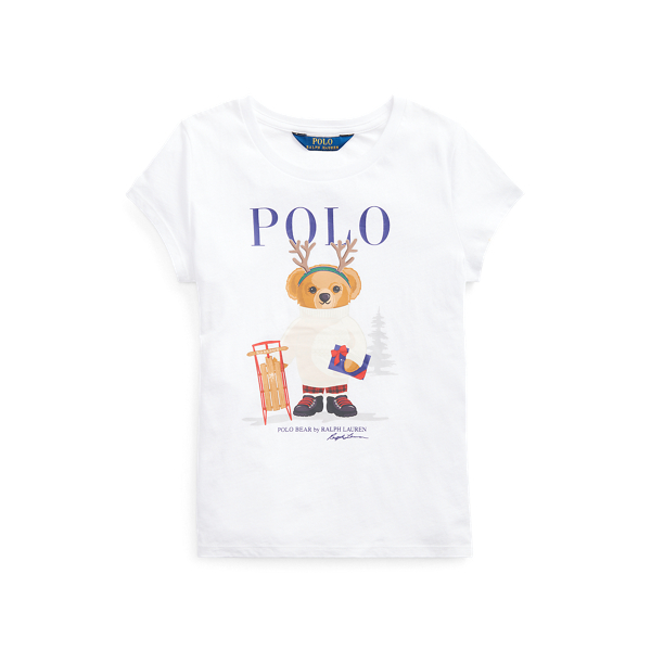 Reindeer Bear Cotton Tee Girls 7-14 Years 1