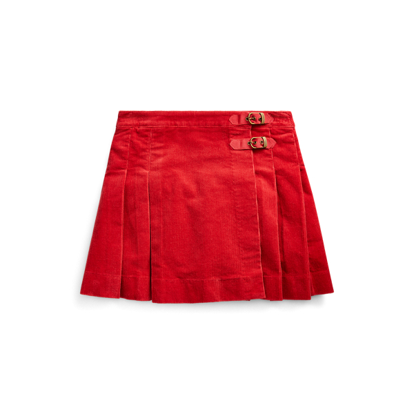 Pleated Corduroy Wrap Skirt Girls 7-14 Years 1