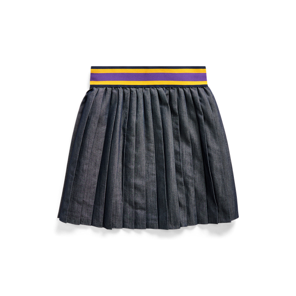 Pleated Cotton-Blend Skirt Girls 7-14 Years 1