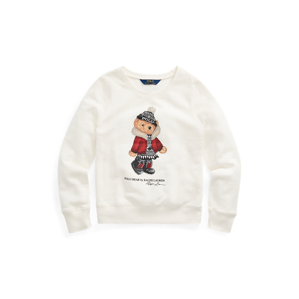 Holiday Bear Terry Pullover Girls 7-14 Years 1