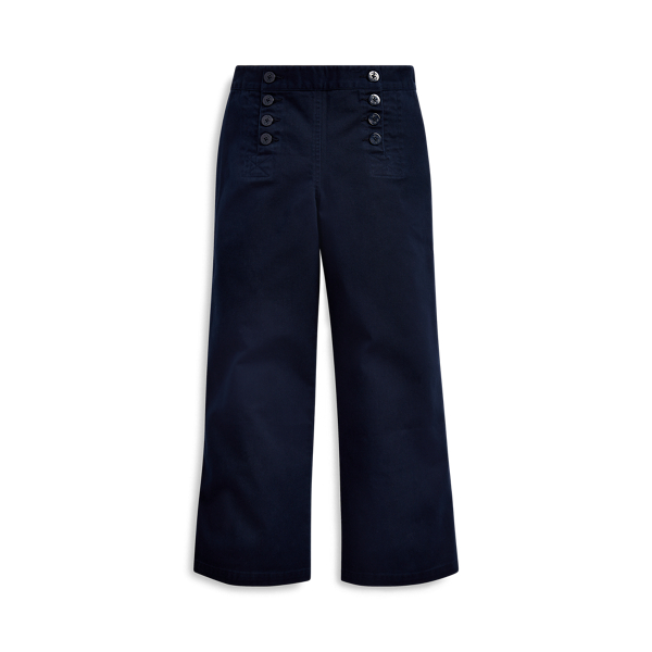 Pantal&oacute;n marinero de sarga de algod&oacute;n Girls 7-14 Years en 1
