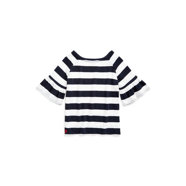 Ruffled Cotton Jersey Top Girls 7-14 Years in 1