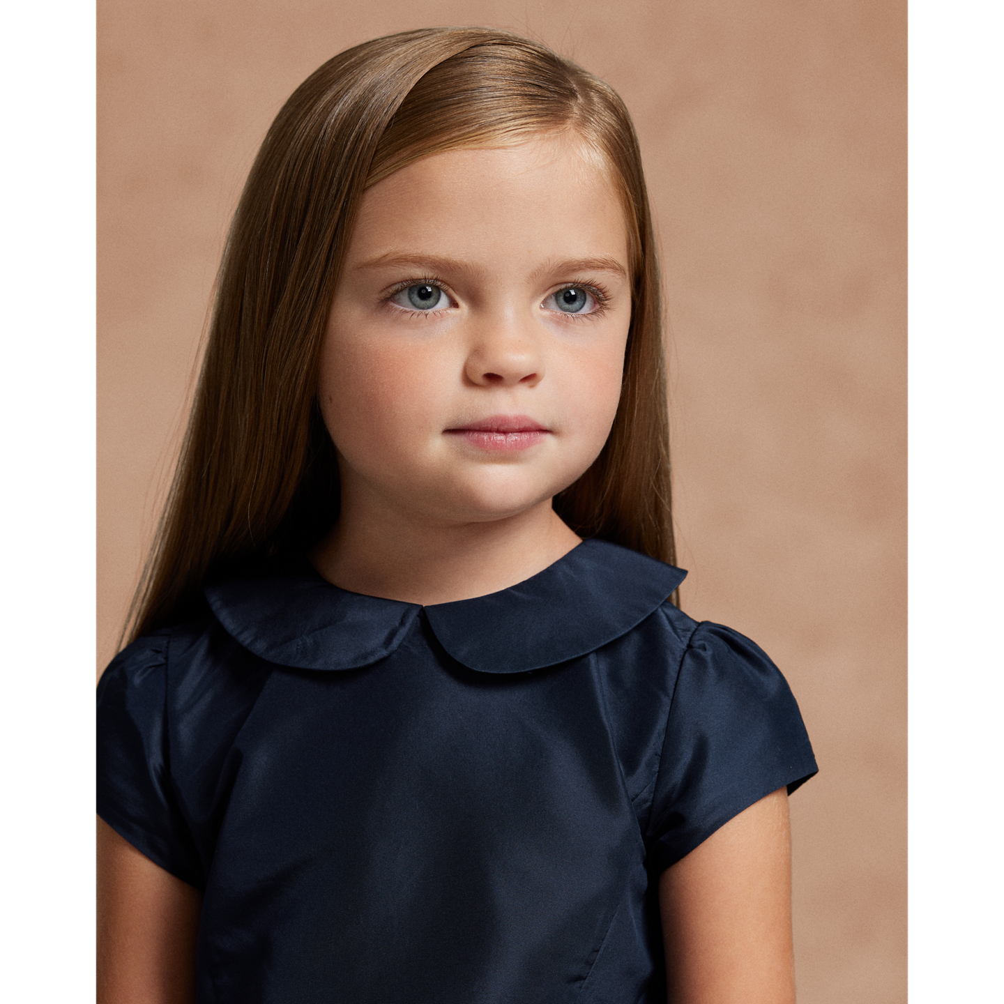 Детское платье Ralph Lauren Embroidered Silk, цвет: Тёмно-синий — фото 2