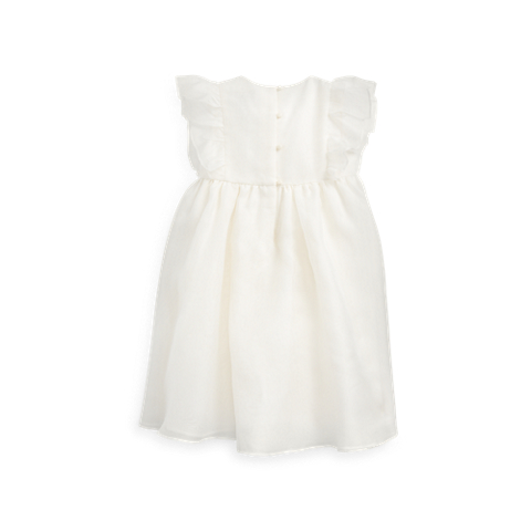 Детское платье Ralph Lauren Smocked Silk Organza, цвет: Nevis