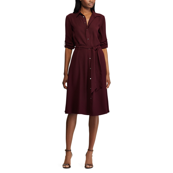 Pinot Noir Fit-and-Flare Shirtdress Lauren 3