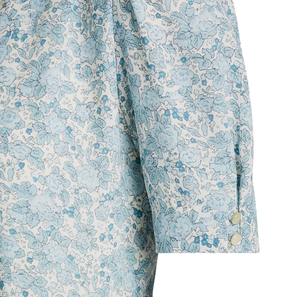 Mascarpone Cream Multi Floral-Print Georgette Dress Lauren 6